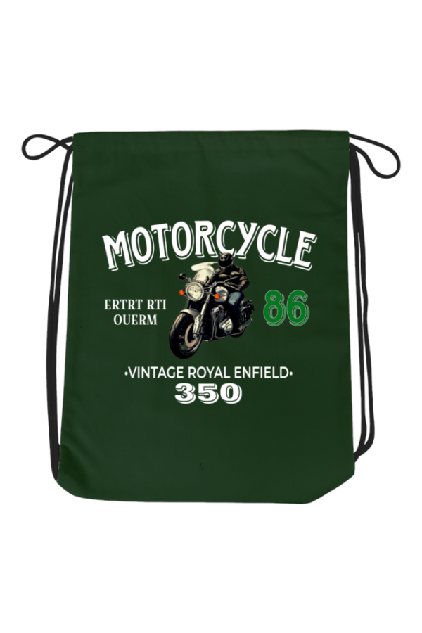Motorcycle Enthusiast Drawstring Backpack - Image 2